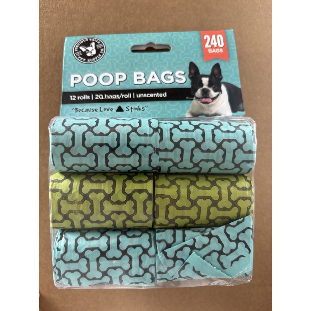 Precious Tails Dog Poop Bags, 240 count NEW